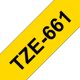 Merketape Brother P-Touch TZe661 36mm svart på gul