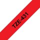 Merketape Brother P-Touch TZe431 12mm svart på rød