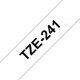 Merketape Brother P-Touch TZe241 18mm svart på hvit